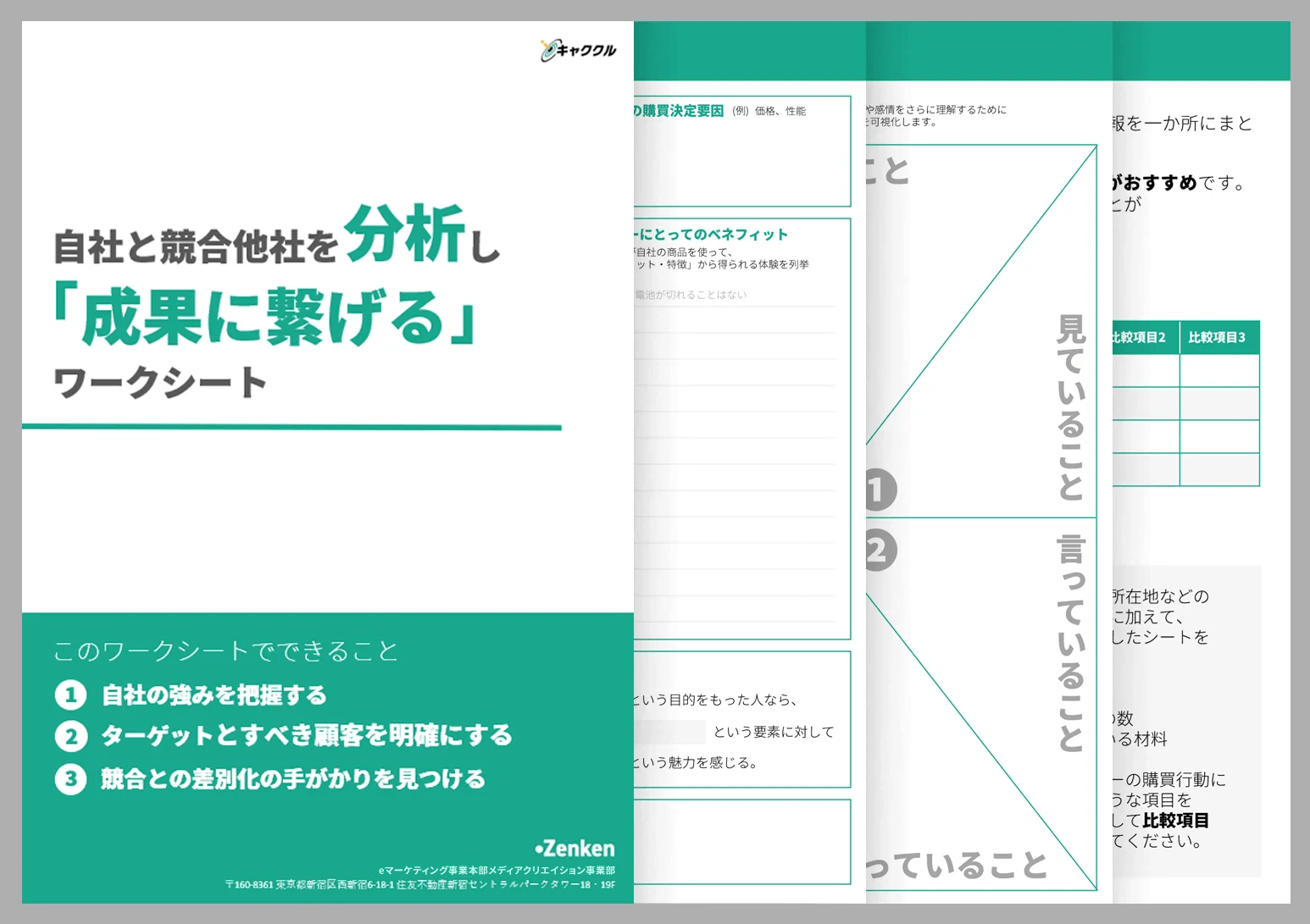 【無料でご提供】市場分析や環境分析に！自社と競合他社を分析し「成果に繋げる」3C分析やSTP分析などのワークシート