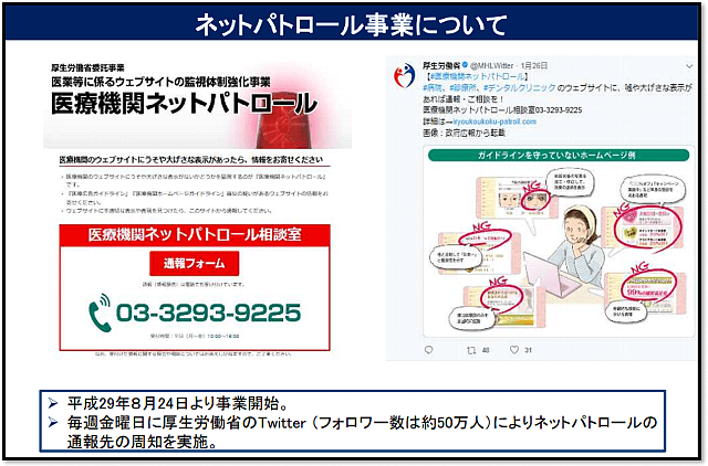 厚生労働省資料「医療広告の監視指導体制強化について」