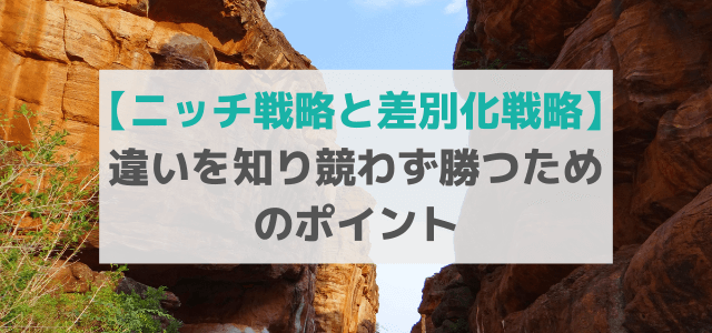 ニッチ戦略と差別化戦略の違いとは？競合と争わない市場の見つけ方を紹介