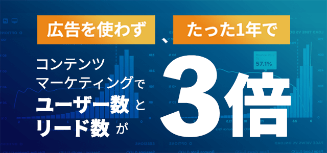 たった1年でセッション・リード数を3倍にしたコンテンツマーケティング