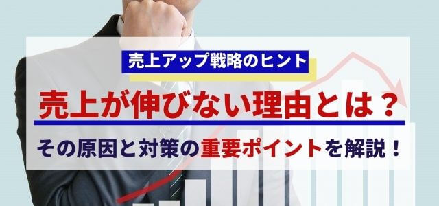 売上が伸びない理由とは?その原因と対策の重要ポイントを解説