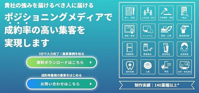 成約率の高い見込み客を集める「ポジショニングメディア」