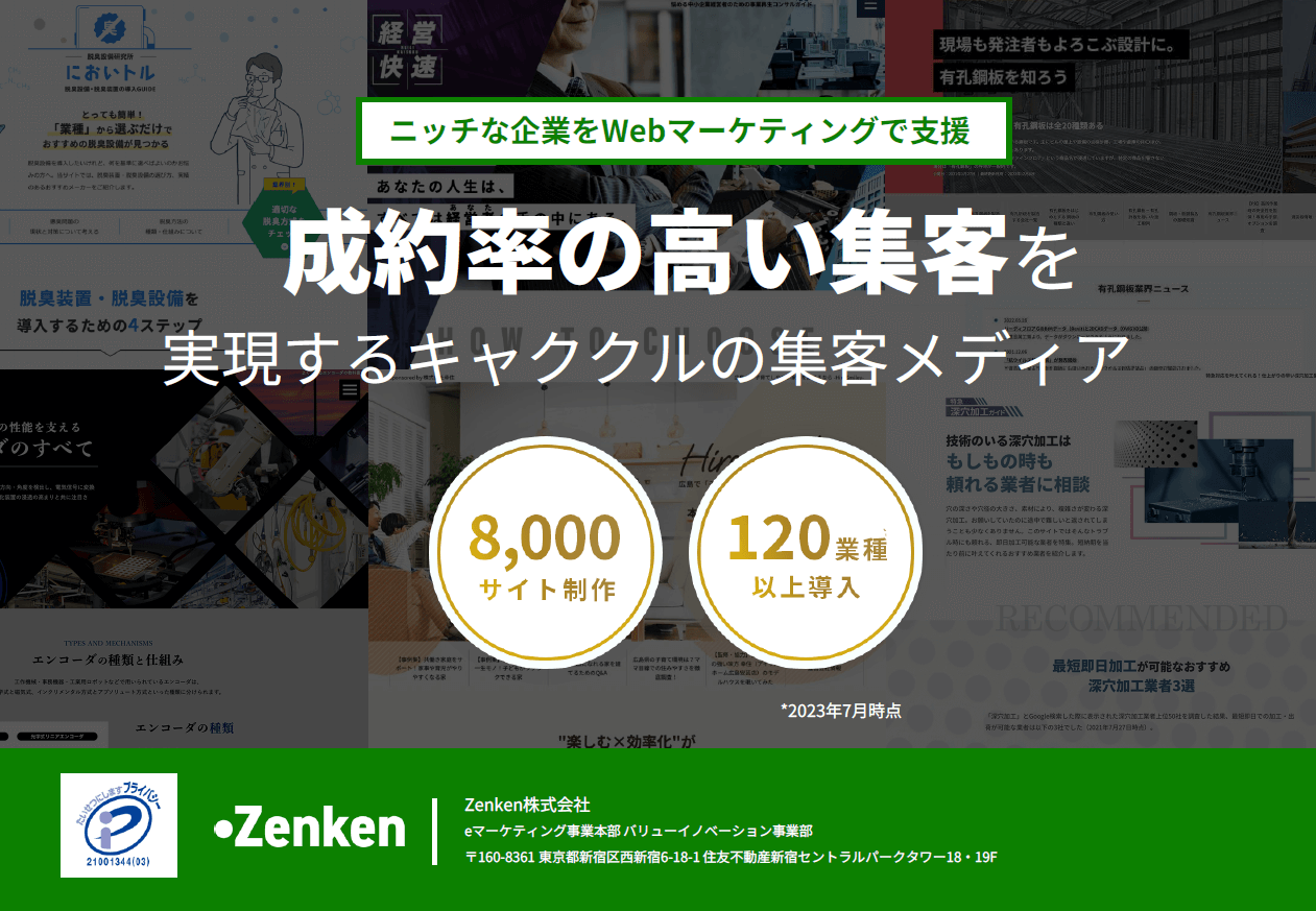 業界ごとに実績と導入効果がわかる<br>ポジショニングメデ…