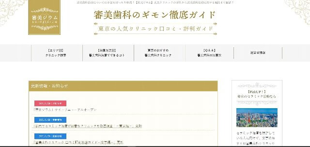 審美ジウムサイトトップキャプチャ