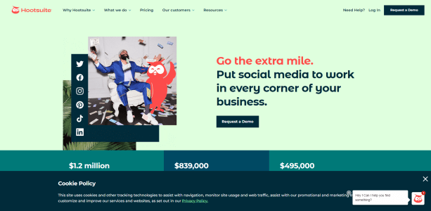 SNS一括管理ツールのHootsuite(Hootsuite Inc.)のキャプチャ