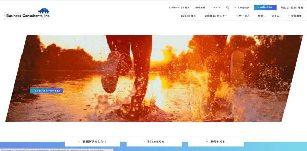 SDGsコンサルティング会社の株式会社ビジネスコンサルタントキャプチャ画像