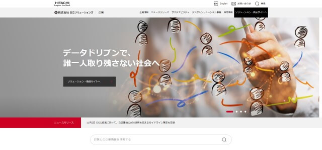 CO2排出量管理ツールの株式会社日立ソリューションズ公式サイトキャプチャ画像