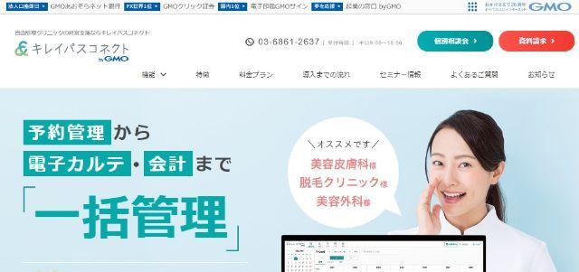 自由診療電子カルテキレイパスコネクトサイト画像