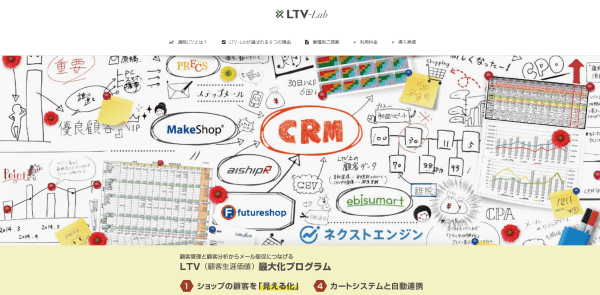 EC・通販サイト向けCRMツールのLTV-Lab