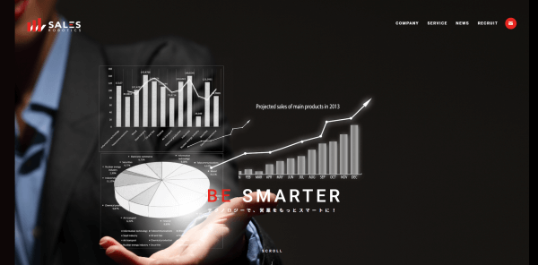 SALES ROBOTICS公式ホームページスクリーンショット