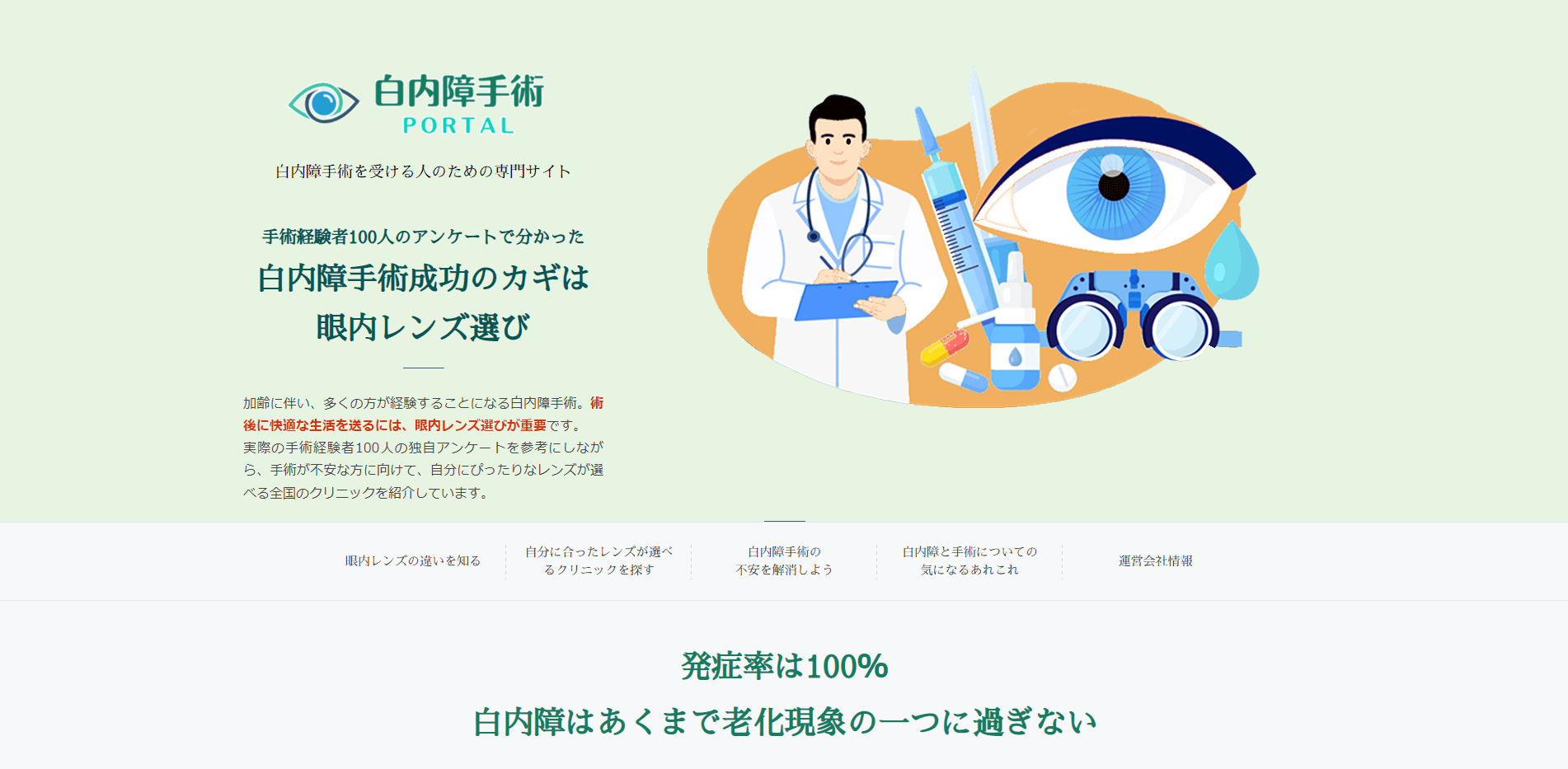 白内障手術PORTAL<br>お問い合わせ