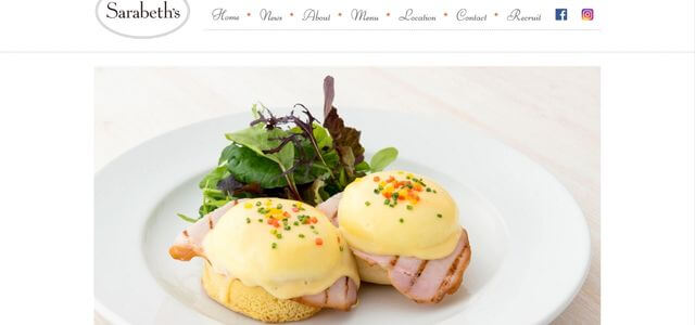 飲食店ECの成功事例サラベスの公式サイト画像