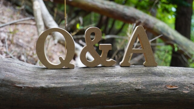 「よくある質問」を意味する「Q&A」の文字