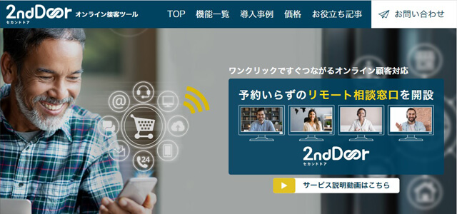 遠隔接客システムの2ndDoor（セカンドドア)（公式サイト画像