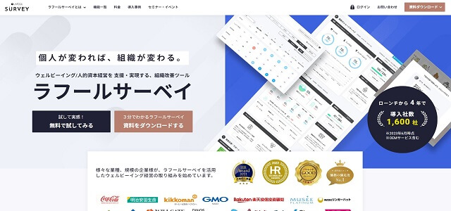 ラフールサーベイ公式サイトキャプチャ画像