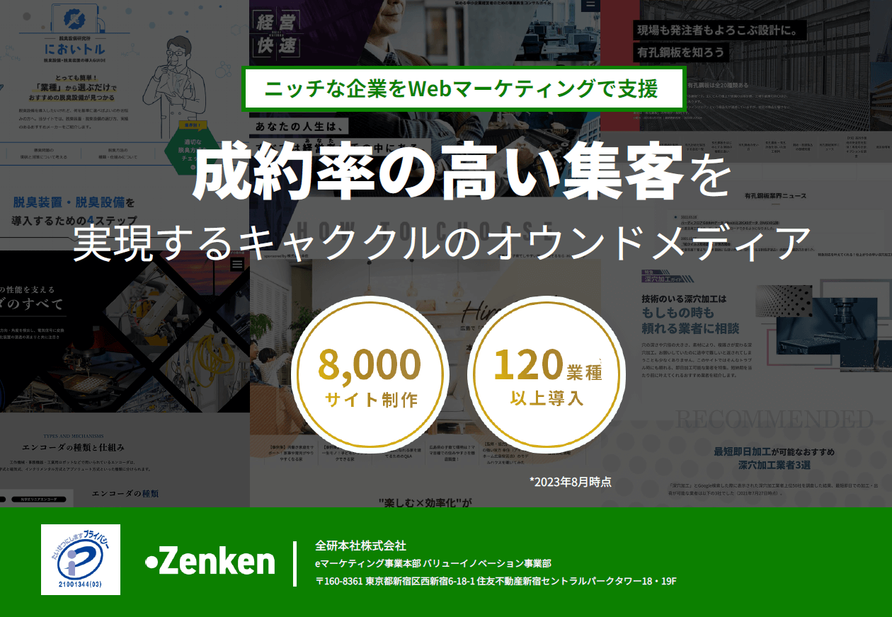 業界ごとに実績と導入効果がわかる<br>キャククルのオウンドメディア概要資料
