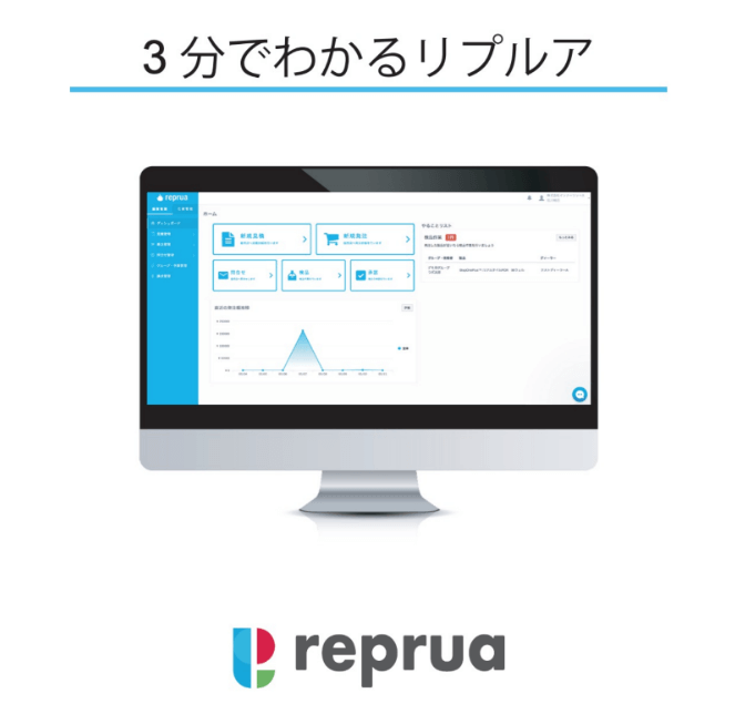 購買管理システム「reprua（リプルア）」<br>システム紹介資料ダウンロードページ