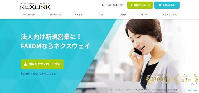 DM印刷発送のNEXLINK（ネクスウェイ）公式サイト画像）