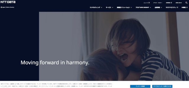 DXコンサルティング会社NTTデータの公式サイト画像)