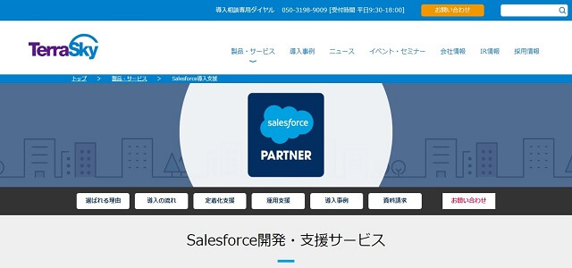 Salesforce導入支援の株式会社テラスカイ公式サイト画像
