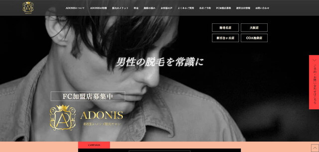 脱毛サロンのフランチャイズのADONIS画像