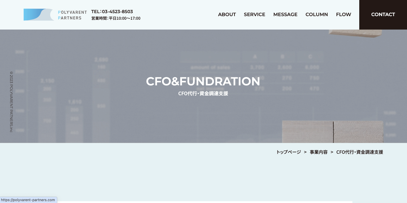 CFO代行サービス ポリバレントパートナーズ公式サイト画像