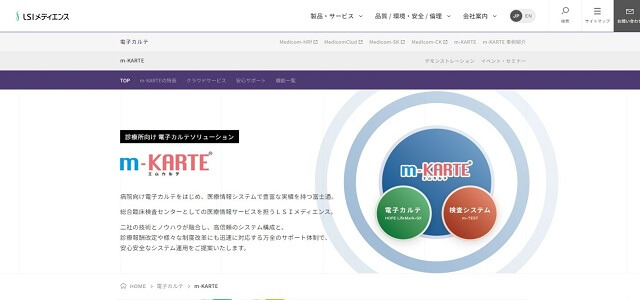 美容クリニック電子カルテシステムm-KARTE公式サイト画像