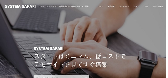 マッチングサイト構築パッケージのsystem-safari公式サイト画像