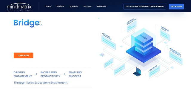 PRMツールのMindmatrix公式サイト画像