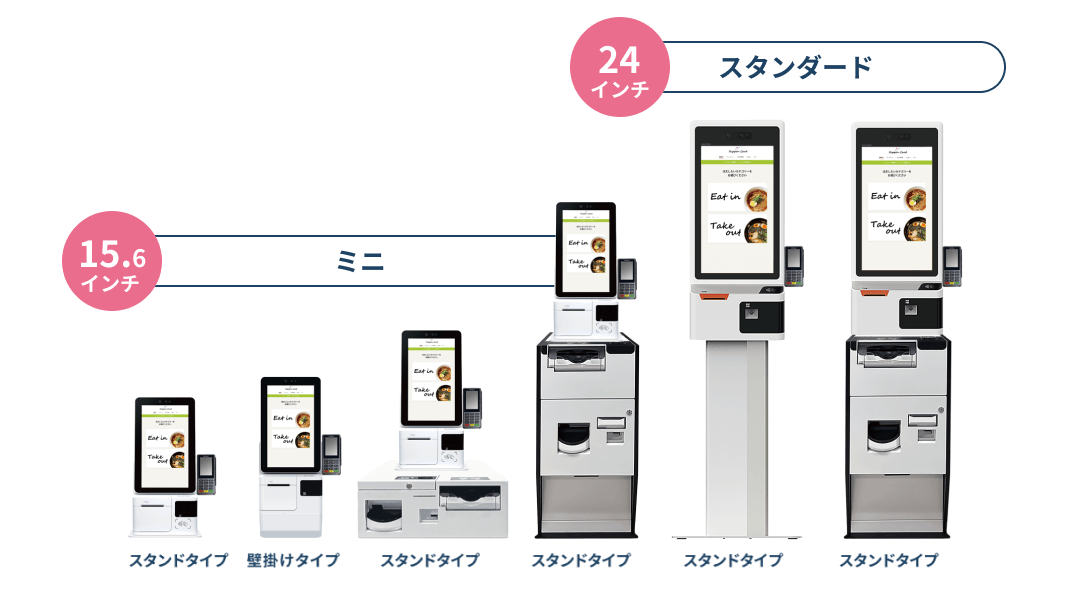キャッシュレス対応券売機のsmooderの種類