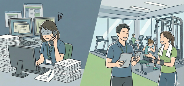 会員管理システムを導入して、紙作業から現場対応へ業務がスムーズになるフィットネスクラブ