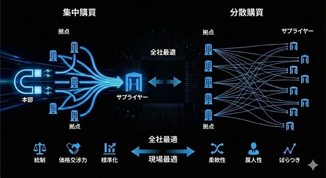 集中購買と分散購買の違い