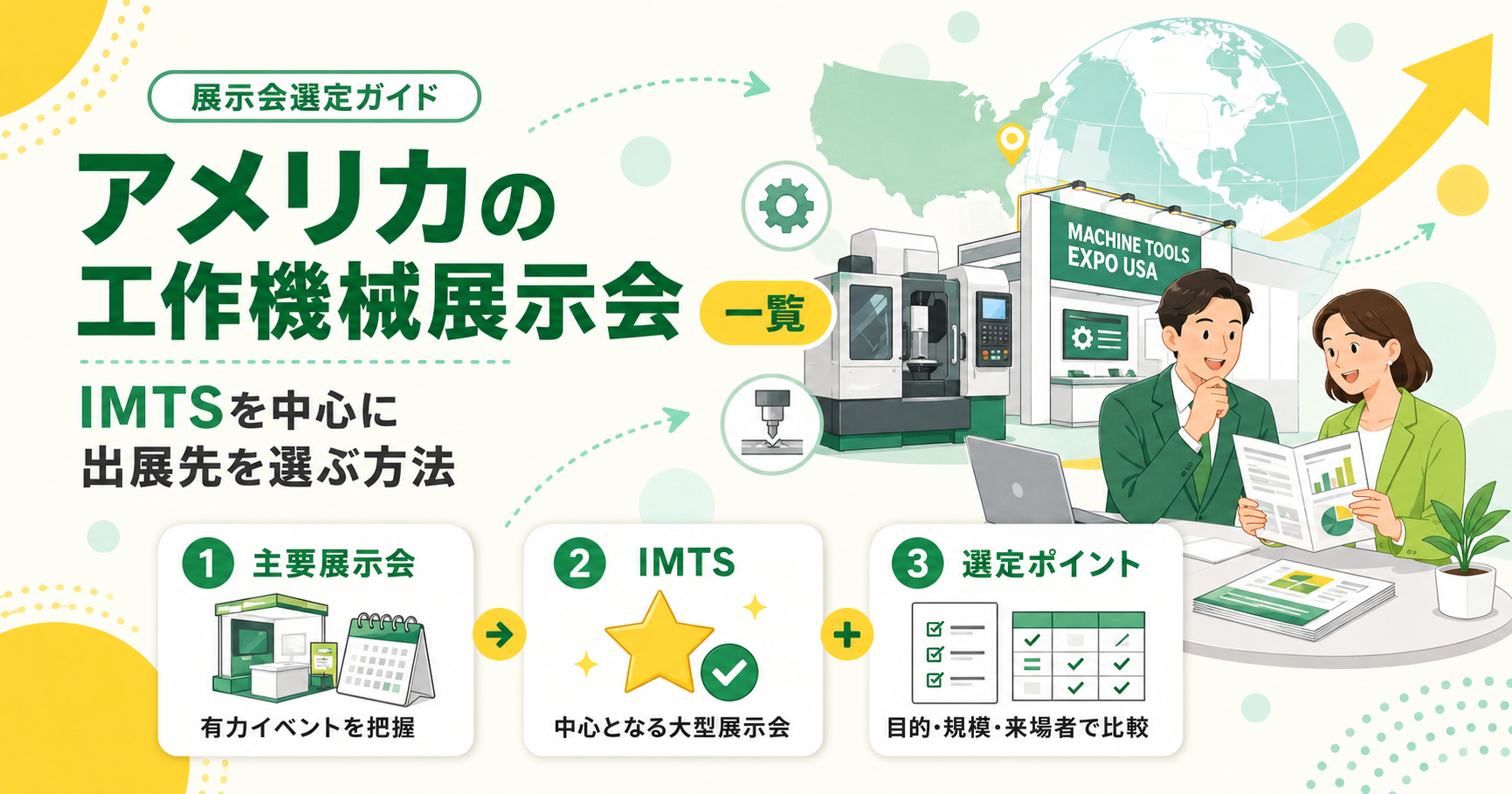 アメリカの工作機械展示会一覧 IMTSを中心に出展先を選ぶ方法