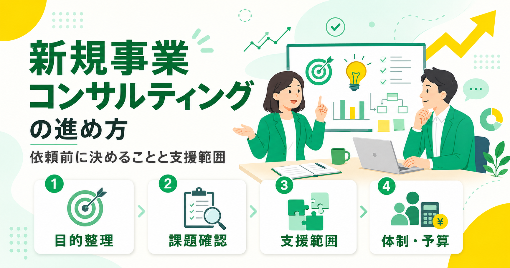 新規事業コンサルティングの進め方 依頼前に決めることと支援範囲