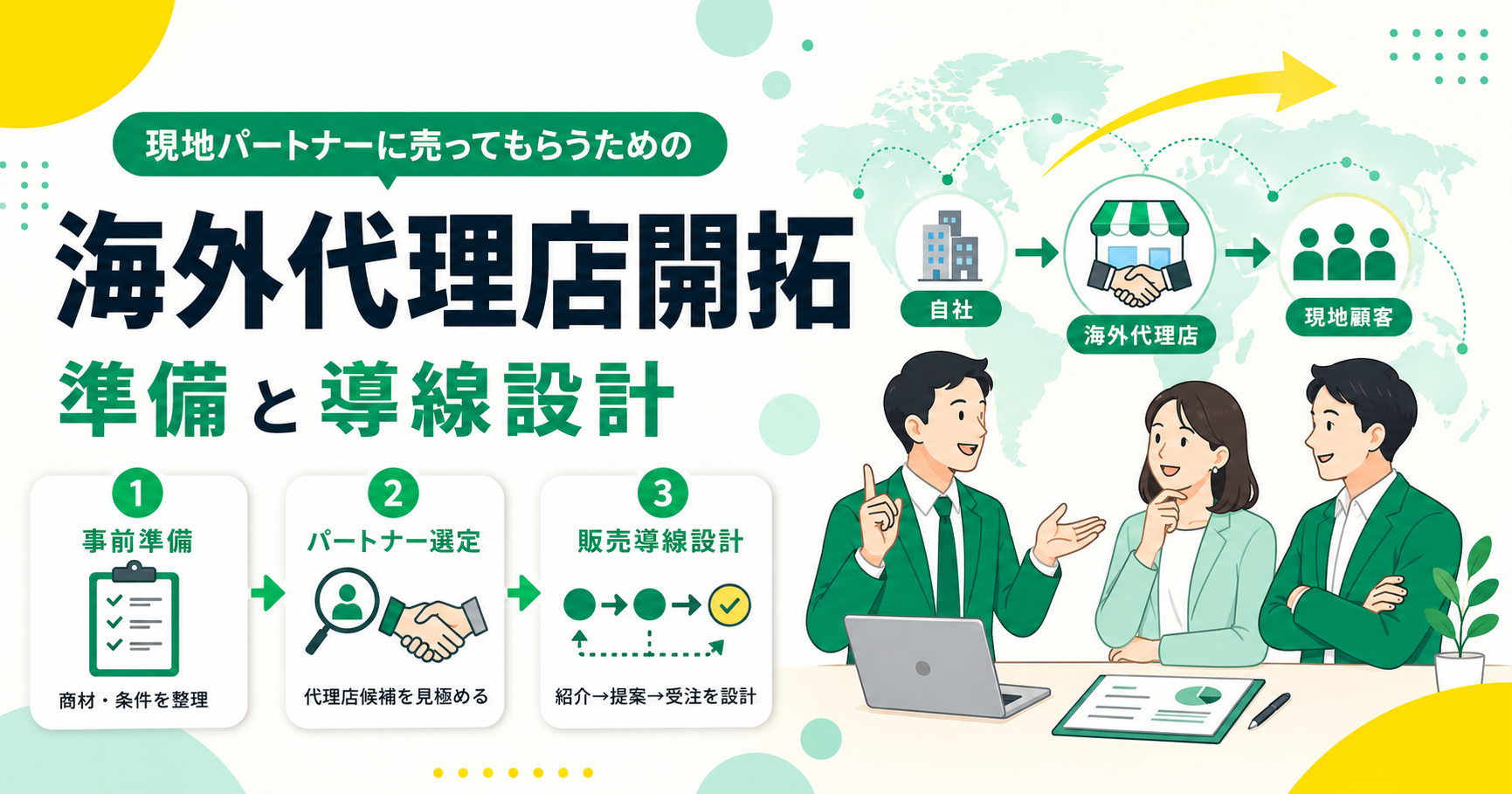 海外代理店開拓の進め方 現地パートナーに売ってもらうための準備と導線設計