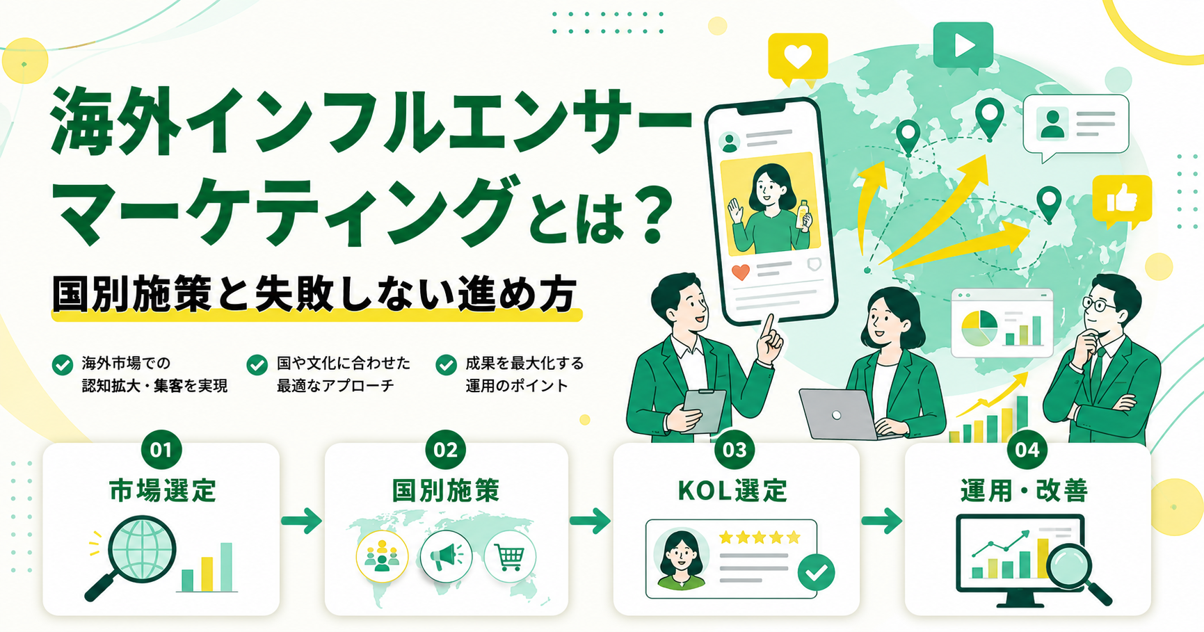 海外インフルエンサーマーケティングとは?国別施策と失敗しない進め方