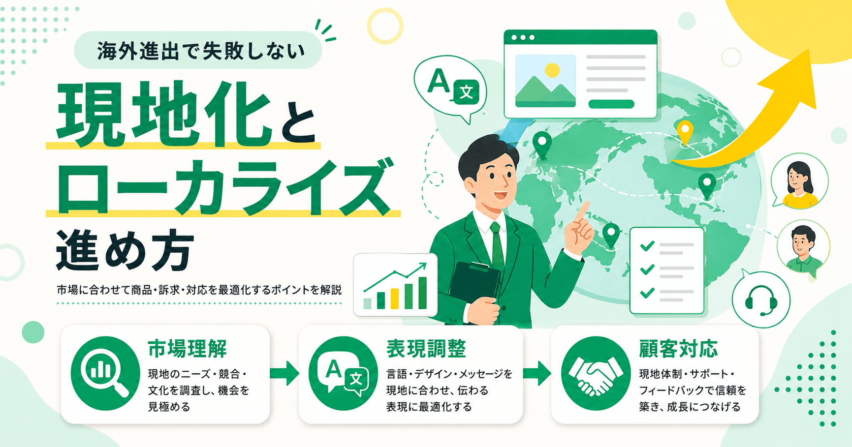 海外進出で失敗しない現地化とローカライズの進め方