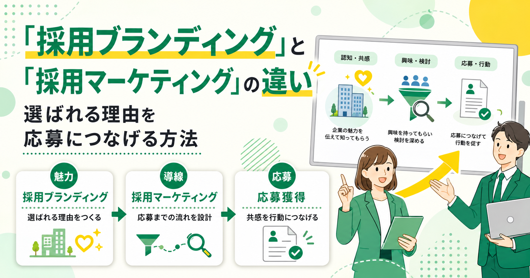 採用ブランディングと採用マーケティングの違い 選ばれる理由を応募につなげる方法
