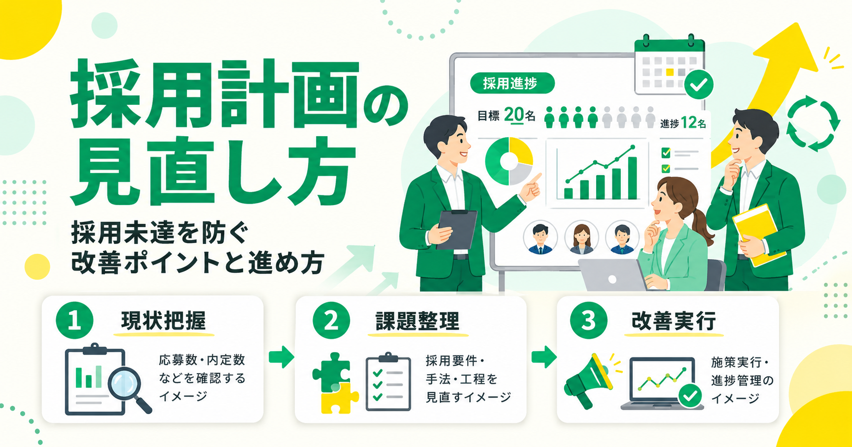 採用計画の見直し方 採用未達を防ぐ改善ポイントと進め方