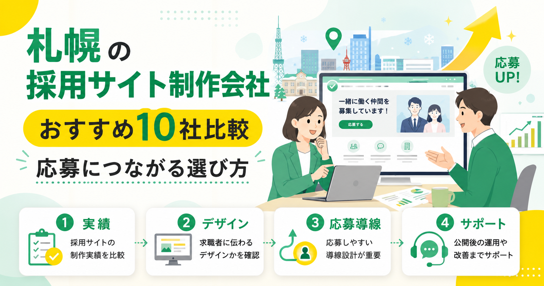 札幌の採用サイト制作会社おすすめ10社比較と応募につながる選び方