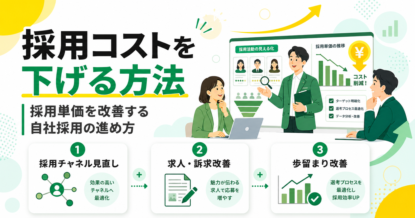 採用コストを下げる方法と採用単価を改善する自社採用の進め方