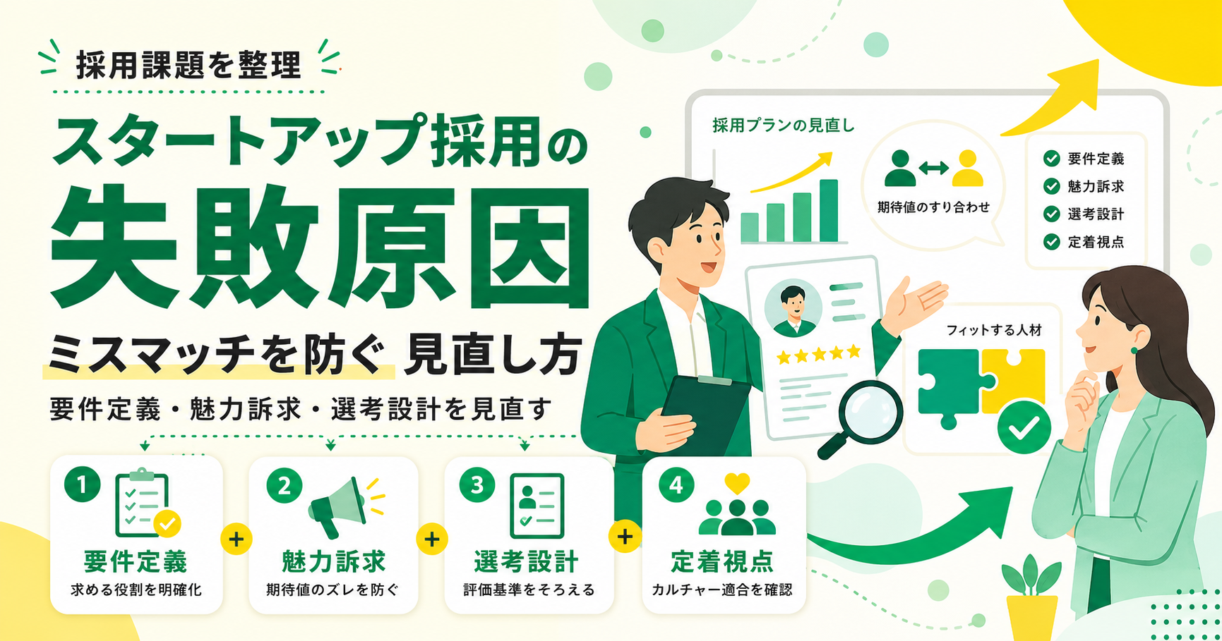 スタートアップ採用の失敗原因とミスマッチを防ぐ見直し方
