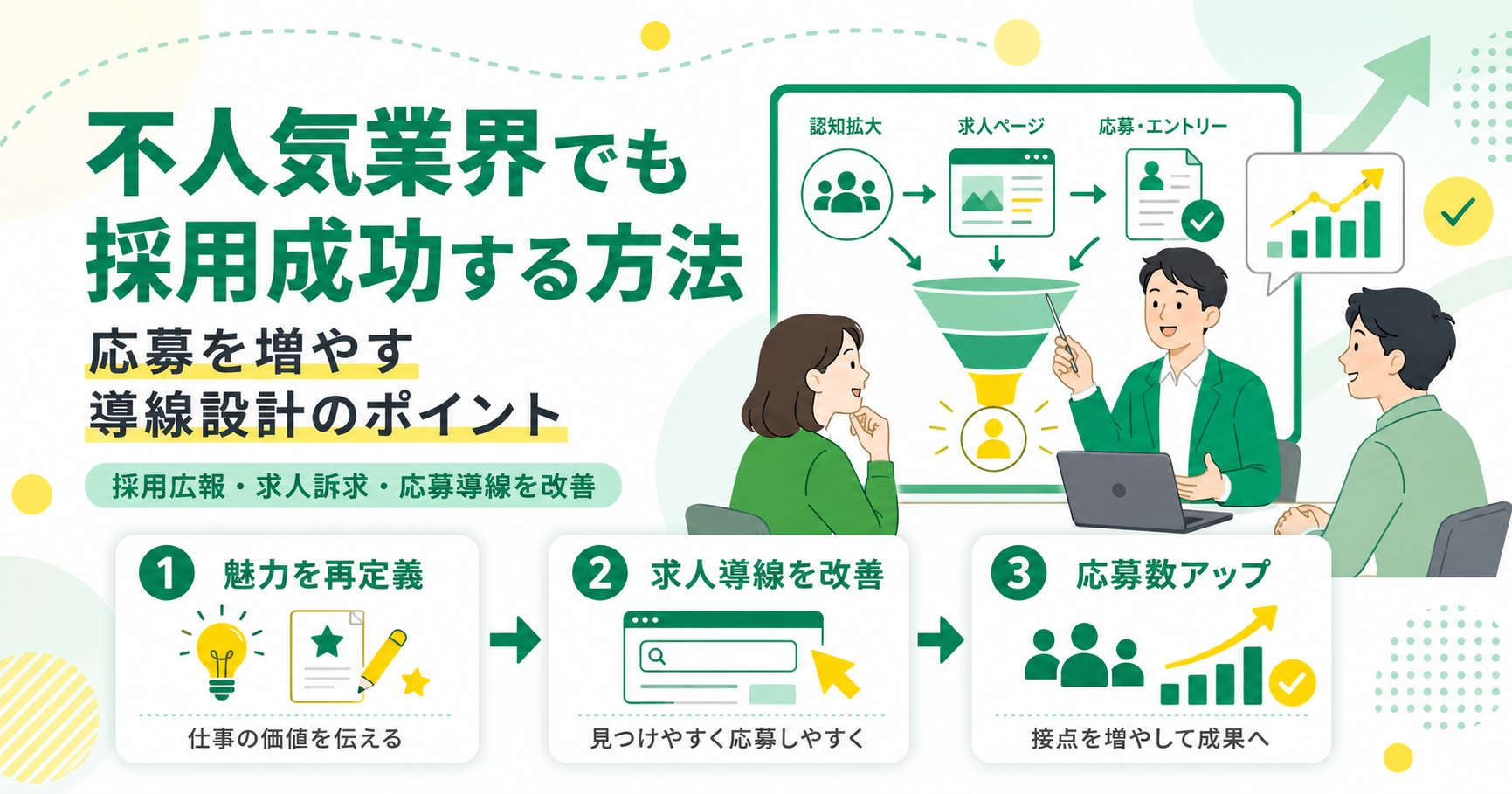不人気業界で採用を成功させる方法と応募を増やす導線設計