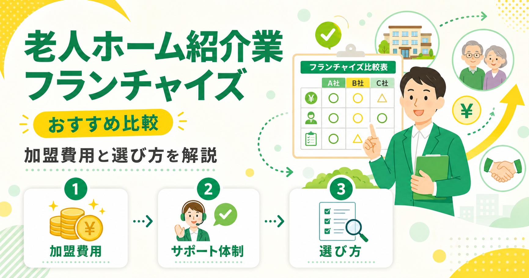 老人ホーム紹介業フランチャイズ比較 加盟費用と紹介業の始め方