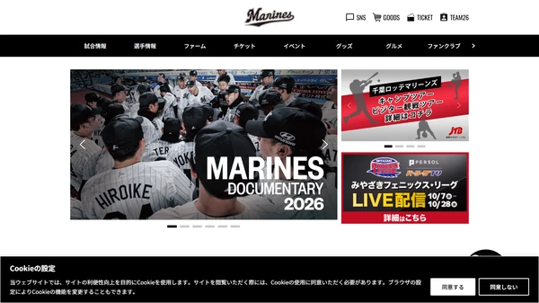 千葉県の広告：zozoマリンスタジアム